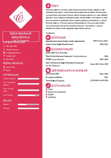 Acil Tıp Teknisyeni CV Örnekleri cv indir